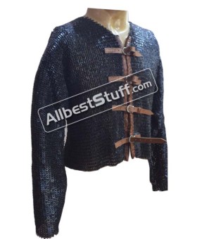 Chest 40 Maille Half Shirt 6 mm Flat Riveted Solid Front Open