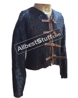 Chest 40 Maille Half Shirt 6 mm Flat Riveted Solid Front Open