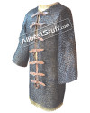 Medieval Chain Mail Shirt Flat Dome Riveted Leather Solid Brass Maille image 1