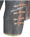 Medieval Chain Mail Shirt Flat Dome Riveted Leather Solid Brass Maille image 2