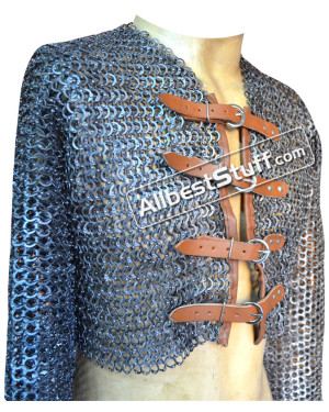 Rust Proof Half Maille Shirt with Fasteners Full Sleeve with Armpit Gusset Chest 36