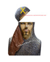 Round Riveted Alternating Solid Half Coif image 1