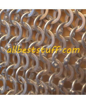 16 Gauge Aluminum Round Riveted Flat Solid Maille Hood