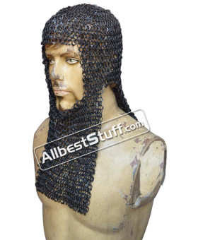 Rectangle Bottom 8 MM Round Riveted Maille Coif