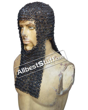 Rectangle Bottom 8 MM Round Riveted Maille Coif