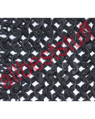 Round Riveted with Flat Washer Chain Mail Hood 9 MM