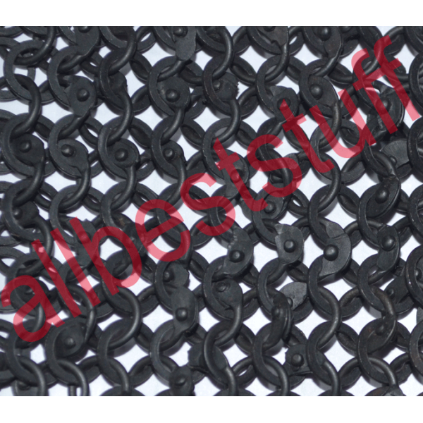 Round Riveted with Flat Washer Chain Mail Hood 9 MM