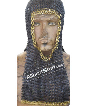 Round Riveted Flat Solid Coif 8 MM