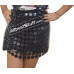 Black Chic Halter Top Backless Glitter Sequins Coin Party Skirt