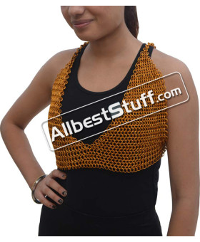 Butted 8 mm Light Weight Aluminum Chainmail Bra top
