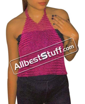 Butted Aluminum Ladies Chainmail Top Backless 8 mm