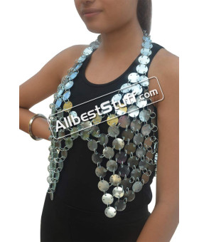 Chic Halter Top Backless Glitter Sequins Coin Party Tops