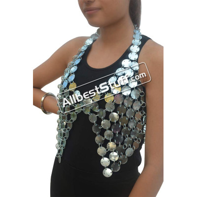 Chic Halter Top Backless Glitter Sequins Coin Party Tops