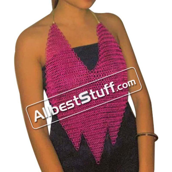 Light Weight Aluminum Chainmail Bra Butted Rings 8 mm