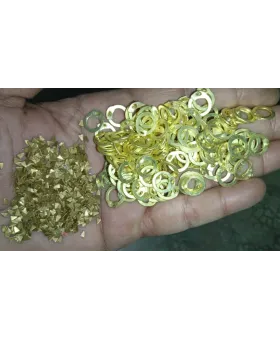 6 MM Brass Flat Ring with Wedge Rivets