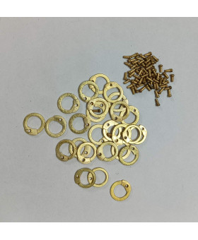 6 MM Loose Solid Brass Flat Ring and Rivet Pack