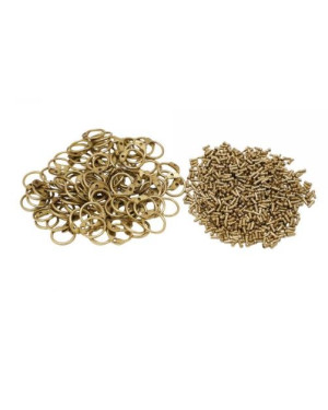 6 MM Round Brass Rings and Rivet Pack