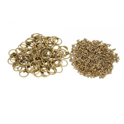 6 MM Round Brass Rings and Rivet Pack