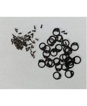 6 MM Round Ring Loose Rings Pack with Pin Rivets