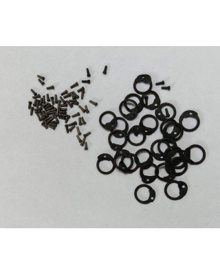 6 MM Round Ring Loose Rings Pack with Pin Rivets