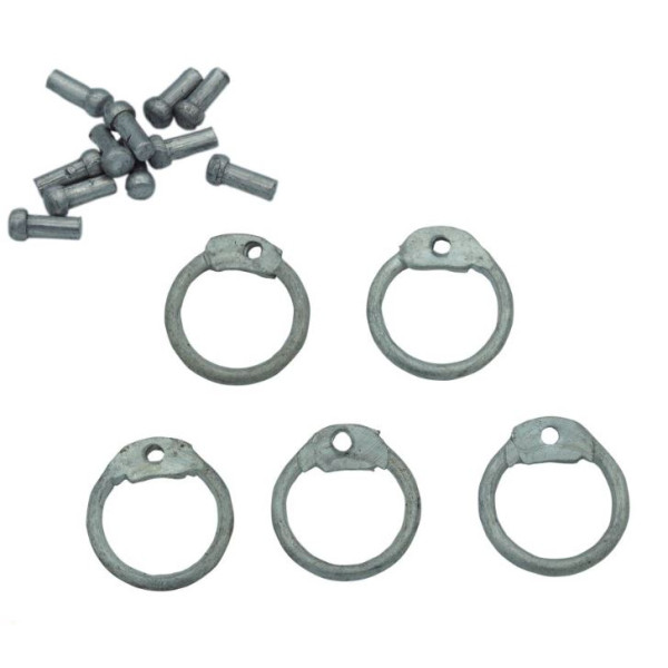 Round Riveted Aluminum Loose Rings Original Finish