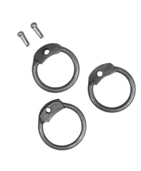 9 MM 16 Gauge Loose Round Ring with Pin Rivets