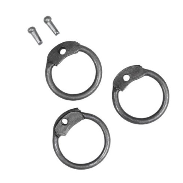 9 MM 16 Gauge Loose Round Ring with Pin Rivets