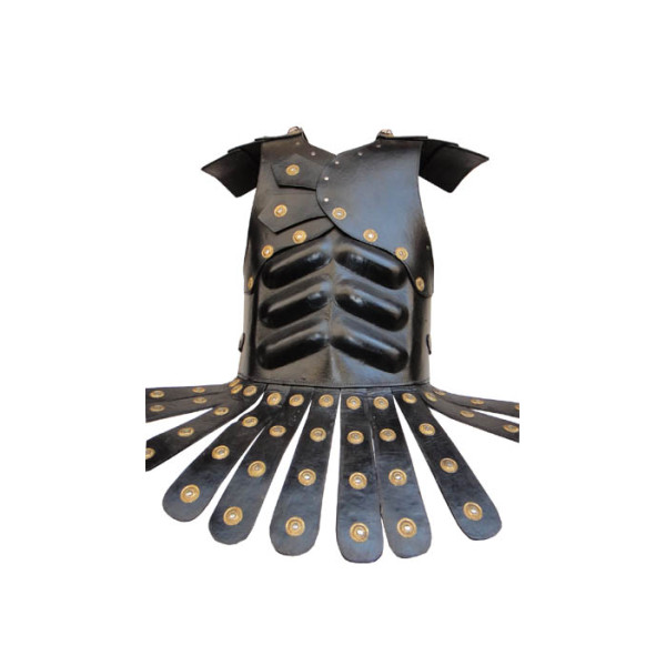 Black Leather SCA Body Armour with Belt for Renaissance Fairs 