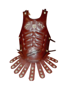 Brown Leather SCA Body Armour with Belt for SCA Medieval Fairs 