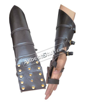 Medieval Leather Gauntlets Hand Protection