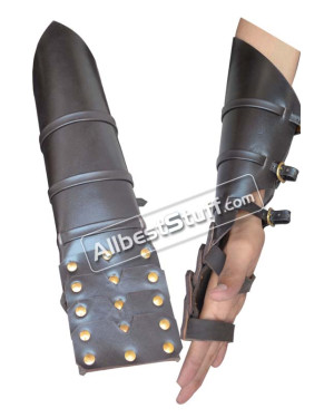 Medieval Leather Gauntlets Hand Protection