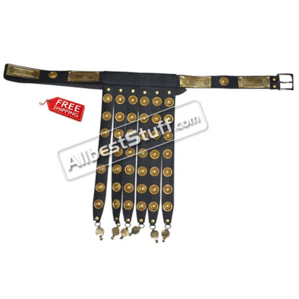 Roman Legionary Light Belt Rome Legion Leather Belt Armor with Brass