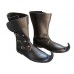 SALE! Medieval Leather Boots 3 Buckle Black Re-enactment Mens Shoe