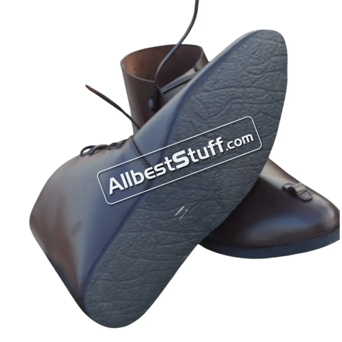 Medieval Boots Handmade Ankle Rubber Sole Shoes