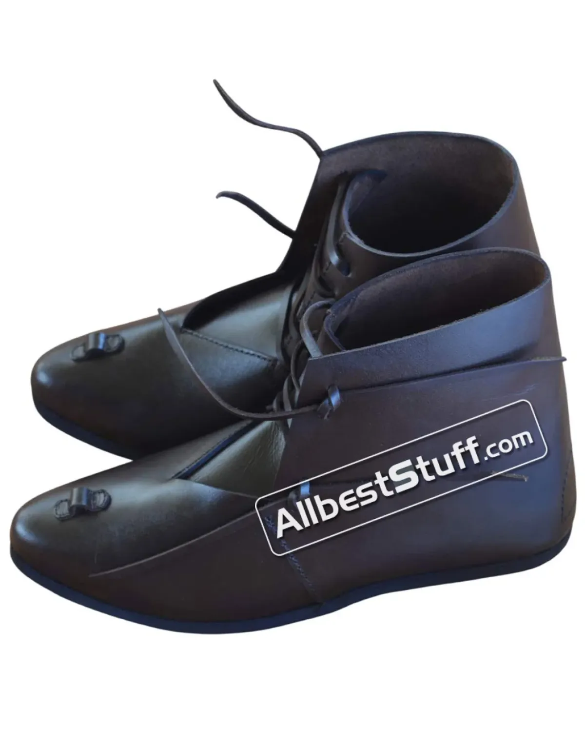Medieval Boots Handmade Ankle Rubber Sole Shoes