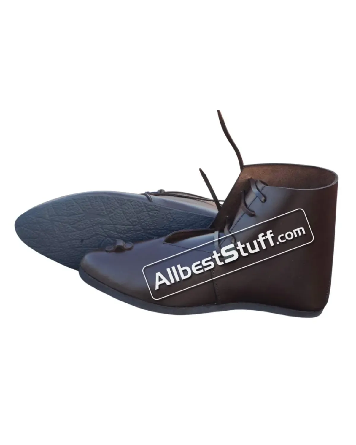 Medieval Boots Handmade Ankle Rubber Sole Shoes