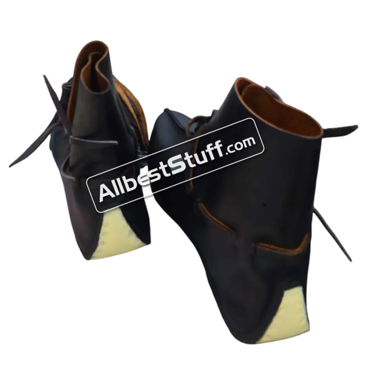 Medieval Leather Ankle Shoes Handmade shoes with buttons