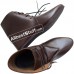 Medieval Ankle Rubber Sole Shoes Hand Made Brown or Black