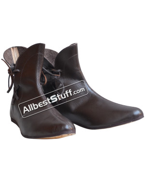 Medieval Gothic Boots Handmade Leather Shoes