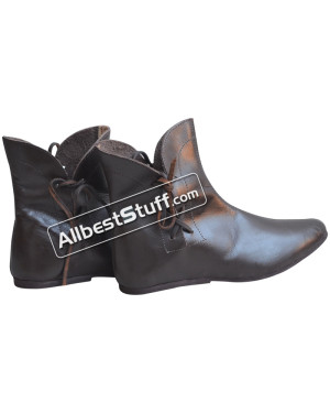 SALE! Medieval Gothic Boots Handmade Brown Leather Shoes