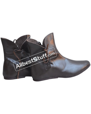 SALE! Medieval Gothic Boots Handmade Brown Leather Shoes