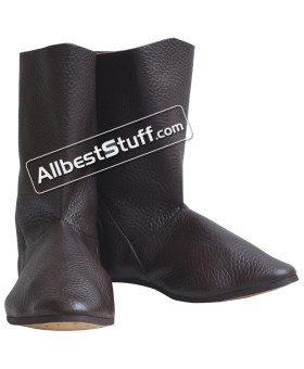 Medieval High Quality Long Leather Boots