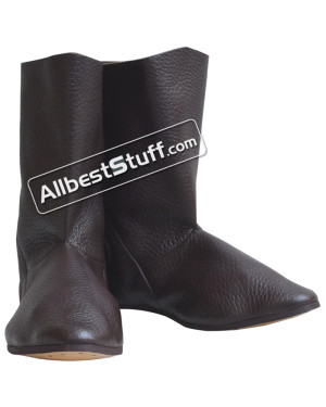 Medieval High Quality Long Leather Boots