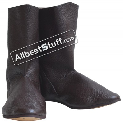 Medieval High Quality Long Leather Boots