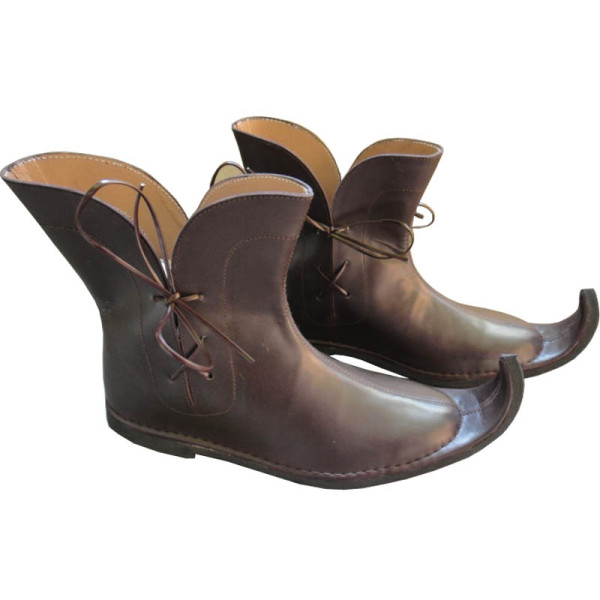 Medieval Leather Pirate Shoes Brown