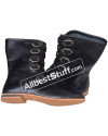 Medieval Long Shoe 5 Brass Buckle Rubber Sole Leather Boots image 1