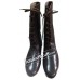 Medieval Long Shoe Rubber Sole Leather Boots Laces