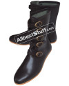 Medieval Rubber Sole Leather Boots 5 Brass Buckle image 1