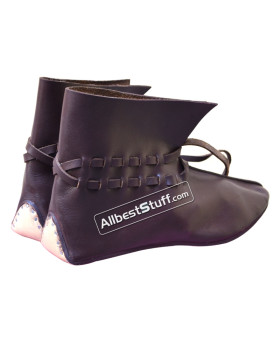 SALE! Medieval Leather Shoe Ankle Length Brown Color