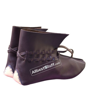 SALE! Medieval Leather Shoe Ankle Length Brown Color